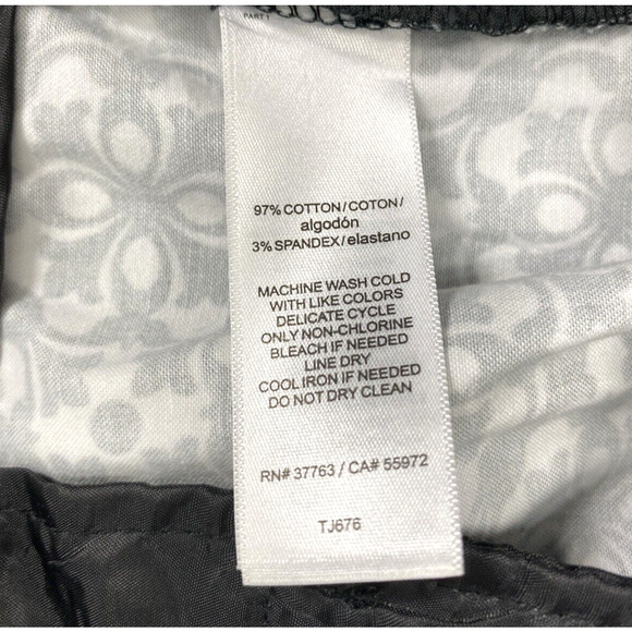 Laundry by Shelli Segal Pants Womens Size 12 Black White Cropped Slacks Pockets - Picture 4 of 11